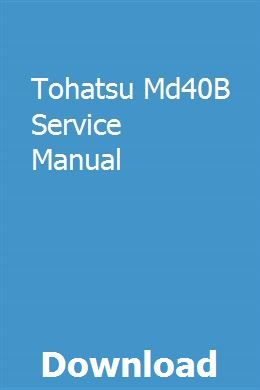 Tohatsu service manual